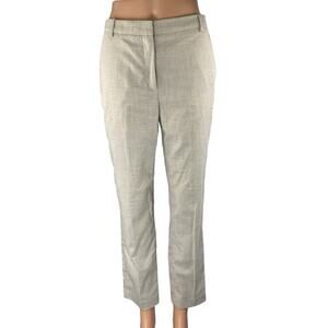 H&M Women's Gray High Waisted Slim Straight Leg Trousers Dress Pants Size 4